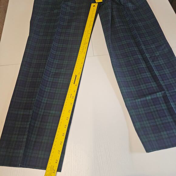 Pendleton VTG Black Watch Tartan Plaid Pleated Wool Trouser Pants Womens 10 3482 - Picture 5 of 6